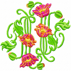Flowers And Tree Embroidery Design 2 Flowers And Tree Embroidery Design 2